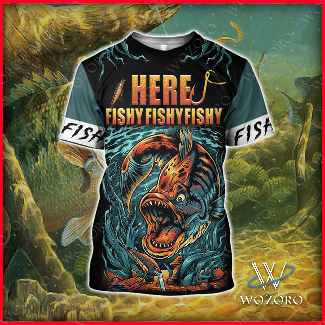 Personalized Fishy Fishing Vintage 3D All Over Printed Shirt – Wozoro